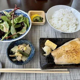 Miso butter fish Teishoku (Udon come later)