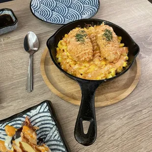 Corn cheese with cream croquette