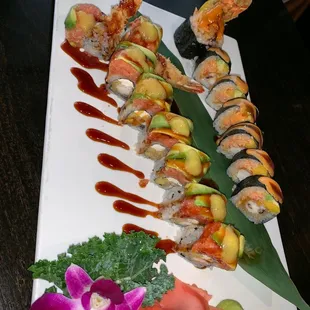 Rainbow Roll  Mango Avocado Cucumber Roll