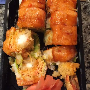 Akira's Caterpillar Roll - This roll is huge! Delicious, too!