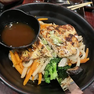 Udon noodle with chicken