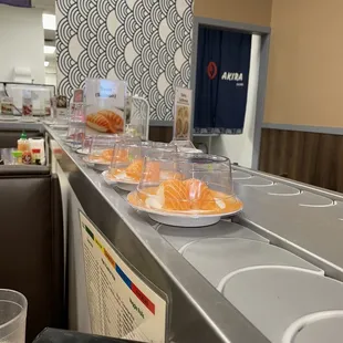 interior, sushi and sashimi