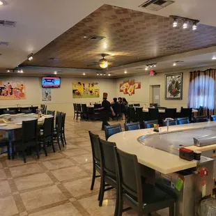interior, sushi and sashimi