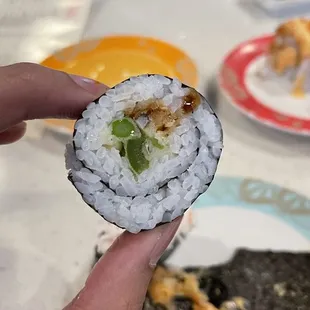Spider roll had jalapeño which was strange. There was only jalapeño and rice in 2/5 pieces.