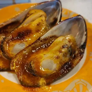 Baked mussels