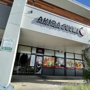 the front of the restaurant