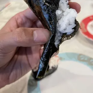 Handroll was basically empty on the bottom half
