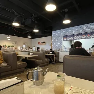 interior, sushi and sashimi