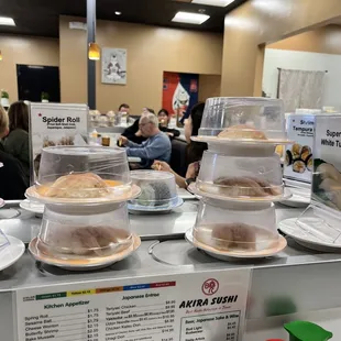 a variety of doughnuts on display