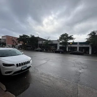 outside