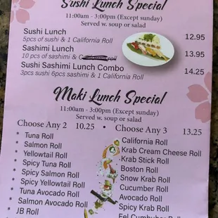 Crossed off before handing me the menu (after I ordered online) and would not honor the California roll