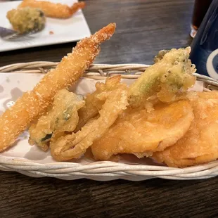 Shrimp and vegetable tempura