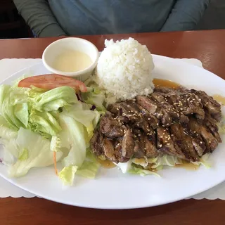 Beef teriyaki plate