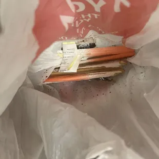 Messy sauce spilled everywhere ruined our whole food