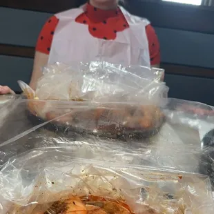 1lb shrimp Cajun extra spicy