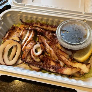 an octopus sandwich