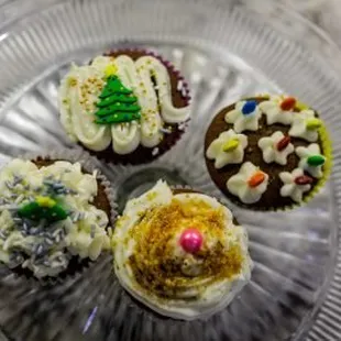 Heaven on a Plate - A delicious chocolate cupcake with extra chocolaty holiday toppings.