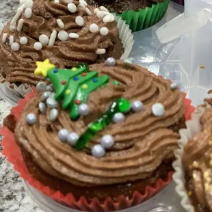 Heaven on a Plate - A delicious chocolate cupcake with extra chocolaty frosting. Organic KETO Gluten FREE Cupcakery in San Antonio