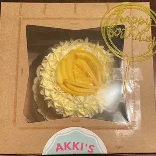 a cupcake in a box