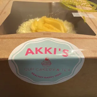 a cupcake in a box
