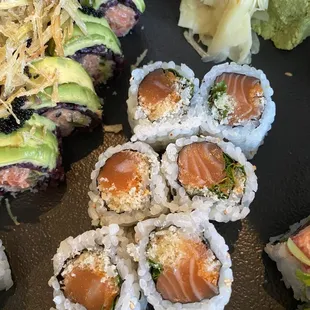 a variety of sushi
