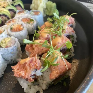 sushi, sashimi, sushi and sashimi, food