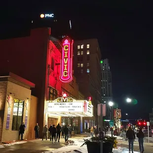 Wintertime at the Akron Civic Theatre.