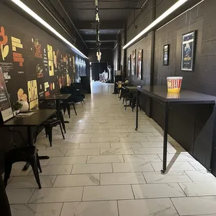 Extra sitting space outside the coffee shop