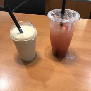 Strawberry Refresher &amp; Strawberry Banana Protein Shake