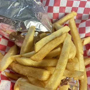 a sandwich and french fries