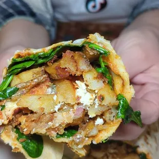 Fried chicken burrito.