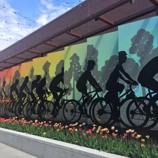 Mural behind DJ&apos;s