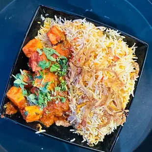 a plate of food on a table