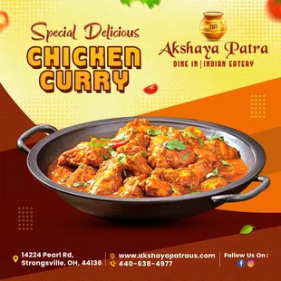Make your meal times flavourful with Chicken Curry from Akshaya Patra With various non-veg options to choose from, be spoilt for choice.