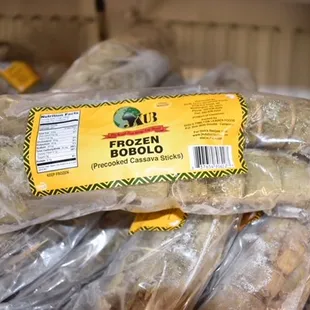 a bag of frozen food