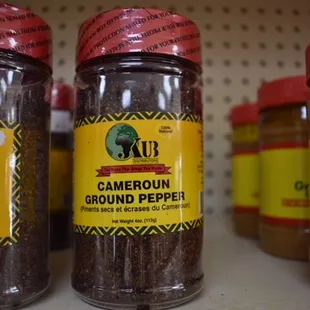 jars of ground pepper