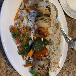 Skewer Vegtables and rice