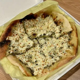 Zaatar and Cheese Flat Bread.