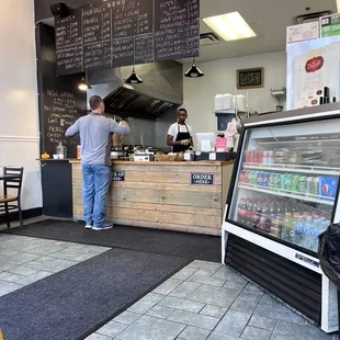 customers at the counter