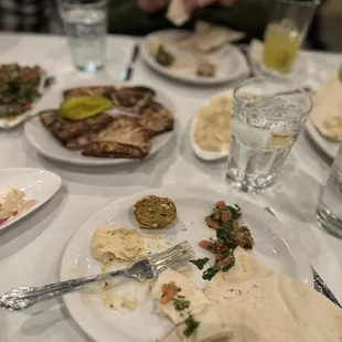 a table full of food