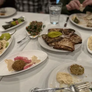 a table full of food