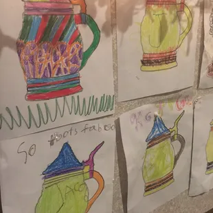 Kids can draw their own steins!