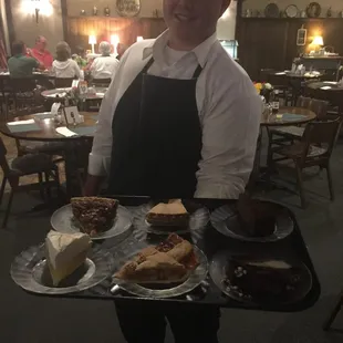 Riley with tonight's desserts.