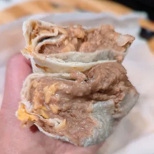 Bean &amp; Cheese burrito. Very good beans.