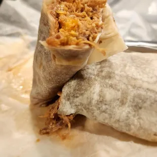 Freshly made burrito