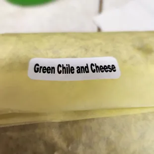 Bean &amp; Cheese Burrito with Green Sauce.  Tasty and filling.