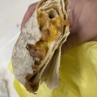 Bean and cheese burrito - delicious