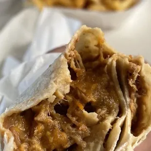 The combination burrito and fries
