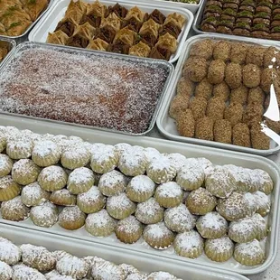 a variety of pastries