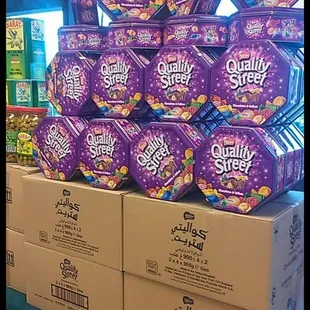 a pile of candy in a store